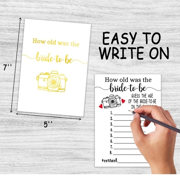 Bride-to-Be Guessing Game Cards (15 Count) - Picture 3 of 3